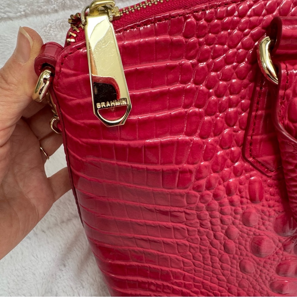Brahmin Duxbury Satchel Bag Pink/Coral - Picture 11 of 17